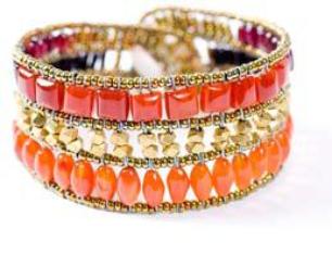 This Ziio bracelet is handmade in Italy with cornaline and sterling silver.