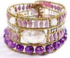 Ziio bracelet made with amethysts.