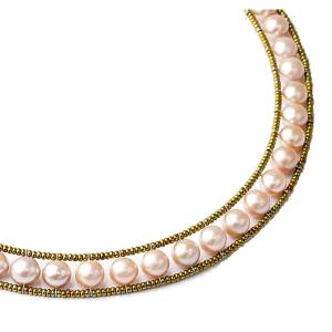 Classic pink pearl necklace by Ziio in the 